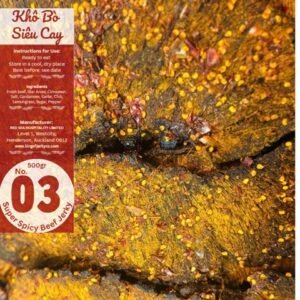 NO.03 Khô Bò Siêu Cay - SUPER SPICY BEEF JERKY